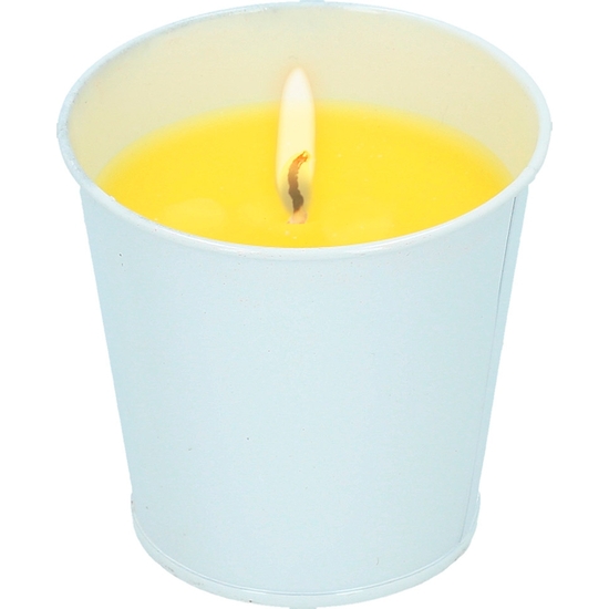 EXPOSITOR 12 VELAS CUBO METAL GERANIO 8X7 CM 12 HORAS DURACIÓN image 2