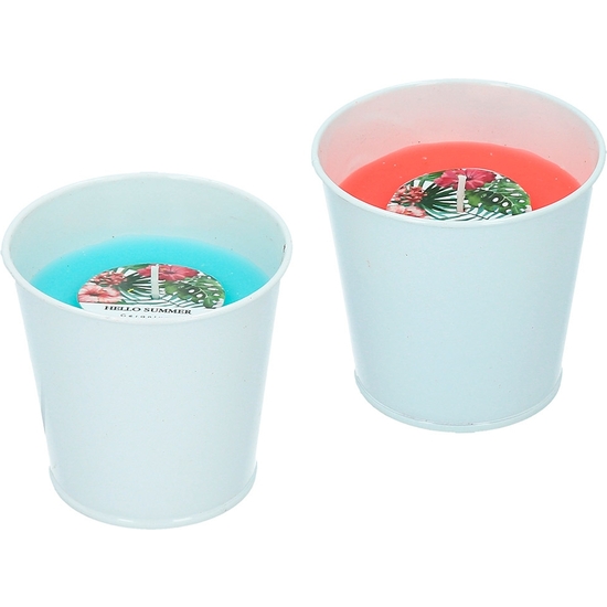 EXPOSITOR 12 VELAS CUBO METAL GERANIO 8X7 CM 12 HORAS DURACIÓN image 3