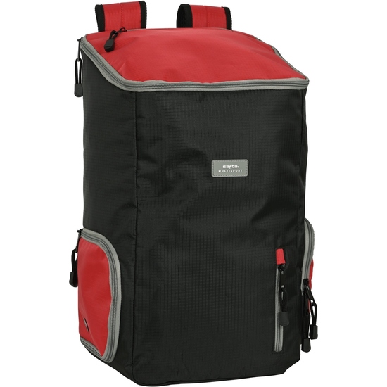 MOCHILA MULTISPORTS PARA PORTATIL 13,3" SAFTA "BLACK-RED" image 0