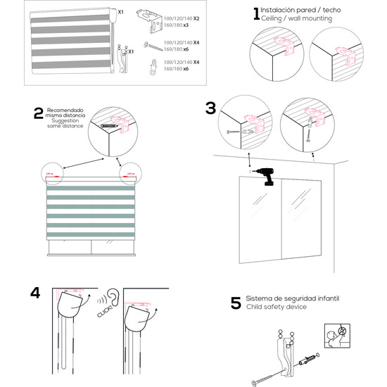 ESTOR ENROLLABLE NOCHE Y DIA STRIPES322-ANTRACITA image 6
