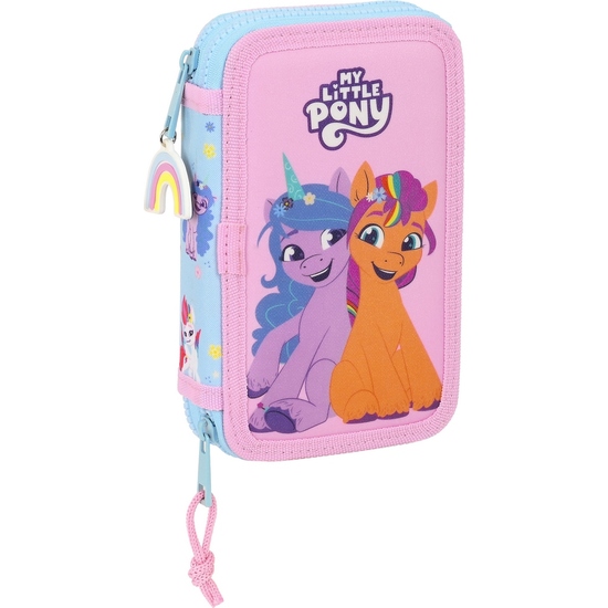 PLUMIER DOBLE PQÑO 28 PCS MY LITTLE PONY "WILD & FREE" image 0