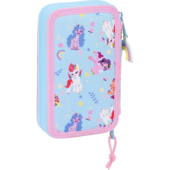 PLUMIER DOBLE PQÑO 28 PCS MY LITTLE PONY "WILD & FREE" image 1