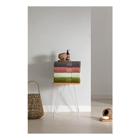 PACK 2 TOALLAS 100% ALGODÓN 100X150 CM GRIS OSCURO PADUANA image 3