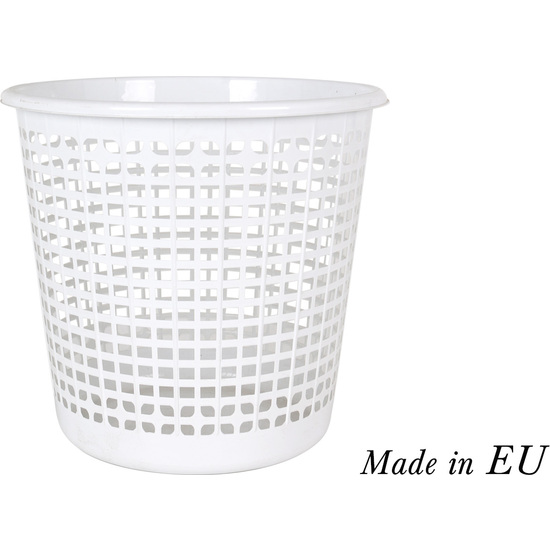 WASTEPAPER BASKET 27X25.5CM WHITE image 0