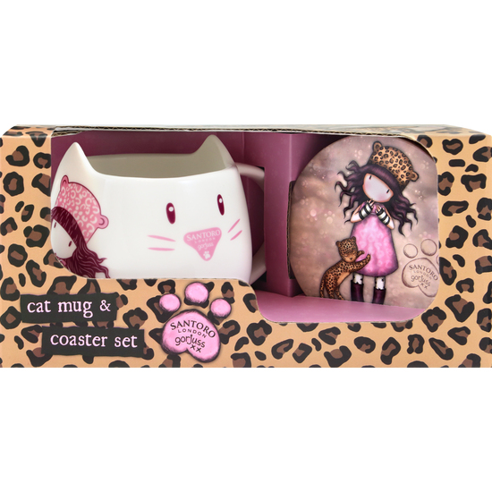 SET DE TAZA Y POSAVASOS GORJUSS™ "PURRRRRFECT LOVE" image 0