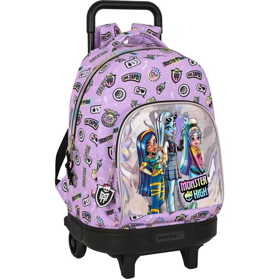 MOCHILA GDE. C/RUEDAS COMPACT EXTRAIBLE MONSTER HIGH "BEST BOOS" image 0