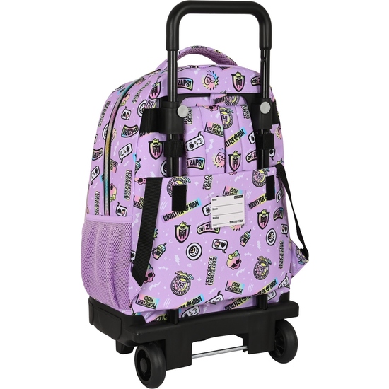 MOCHILA GDE. C/RUEDAS COMPACT EXTRAIBLE MONSTER HIGH "BEST BOOS" image 1