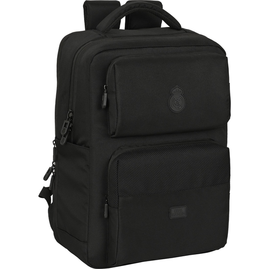 MOCHILA 2 BOLSILLOS PORTATIL 15,6+USB REAL MADRID PREMIUM image 0