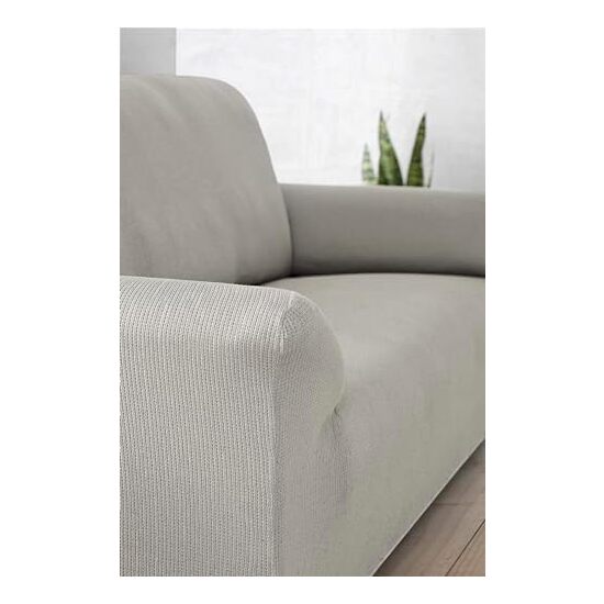 FUNDA DE SOFÁ ELÁSTICA INCA (SOFÁ 3 PLAZAS, GRIS) image 2
