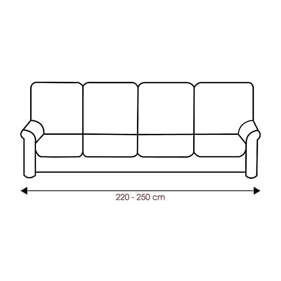 FUNDA DE SOFÁ ELÁSTICA INCA (SOFÁ 4 PLAZAS, MARFIL) image 1