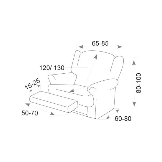 FUNDA DE SILLÓN RELAX INCA (GRIS CLARO) image 1