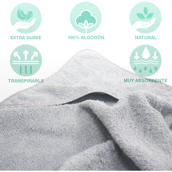 CAPA DE BAÑO PARA "BORDAR" 100% ALGODÓN (1 PIEZA) 80X80 CM. PLATA image 7