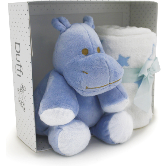 MANTA + PELUCHE 90X75 CM. (2 PIEZAS) AZUL image 1