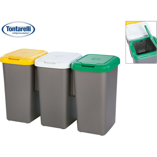 SET3 RECYCLE DUST BIN 77X32X47,5 CM image 0