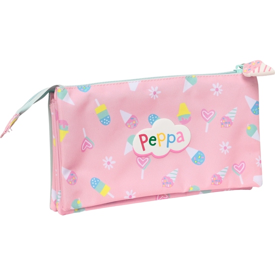 PORTATODO TRIPLE PEPPA PIG "ICE CREAM" image 1