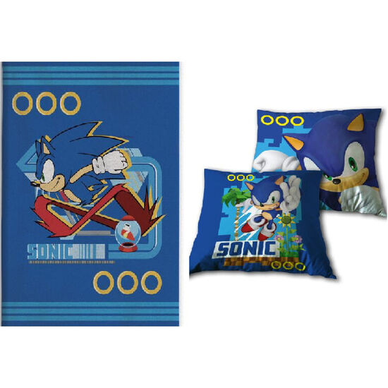 SET MANTA POLAR + COJIN SONIC THE HEDGEHOG image 0