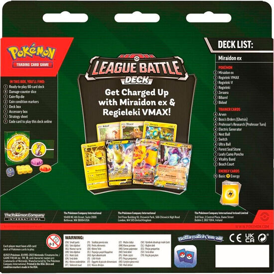 BLISTER JUEGO CARTAS COLECCIONABLES MIRAIDON EX LEAGUE BATTLE DECK POKEMON INGLES image 1