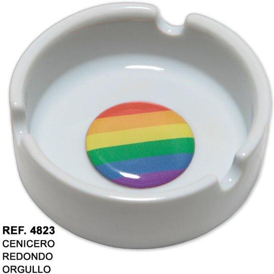CENICERO REDONDO BANDERA LGBT 6 MM image 0