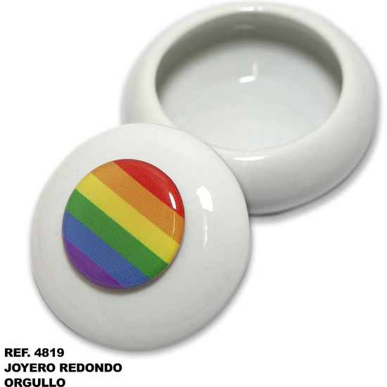 JOYERO REDONDO CON BANDERA LGBT image 0