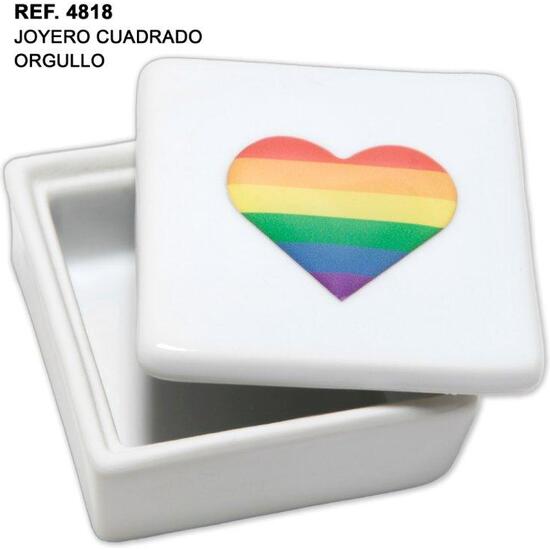 JOYERO CUADRADO CON CORAZON LGBT image 0