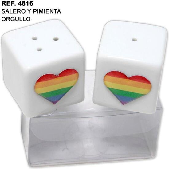 SALERO Y PIMIENTA CERAMICA CON COZARON LGBT image 0