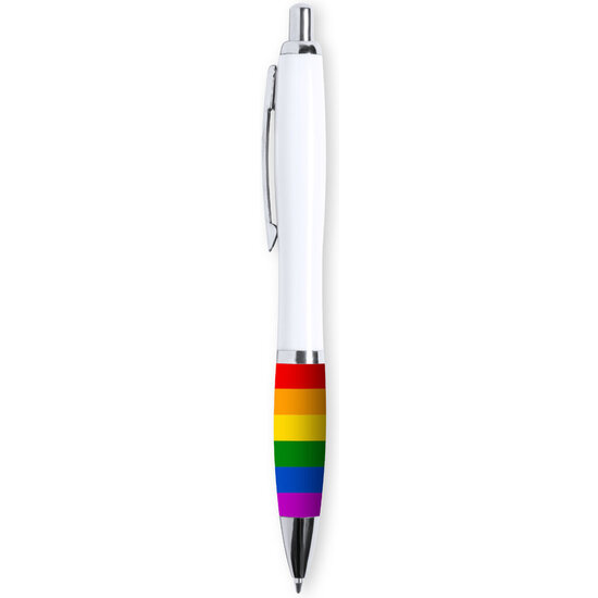 BOLIGRAFO BLANCO BANDERA LGBT image 0