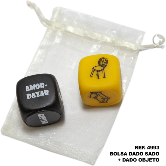BOLSA DE 2 DADO SADO DE 3 MM X 3 MM + DADO DE OBJETO image 0