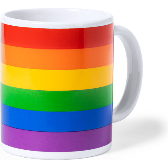 TAZA CON LA BANDERA LGBT EN CAJA INDIVIDUAL KRAFT  image 0