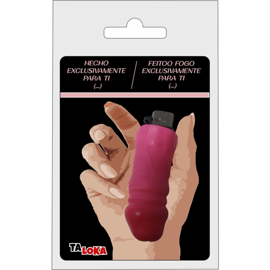 MECHERO EN FORMA DE PENE COLOR FUSCIA ( RECARGABLE 100 %) CON FRASES DIVERTIDAS image 0