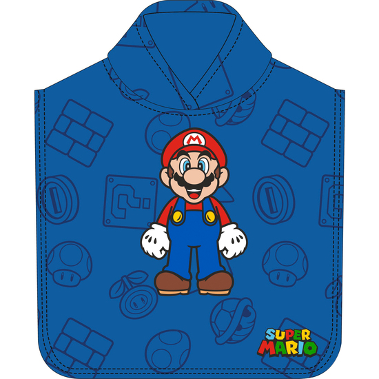 PONCHO DE MICROFIBRA SUPER MARIO image 0