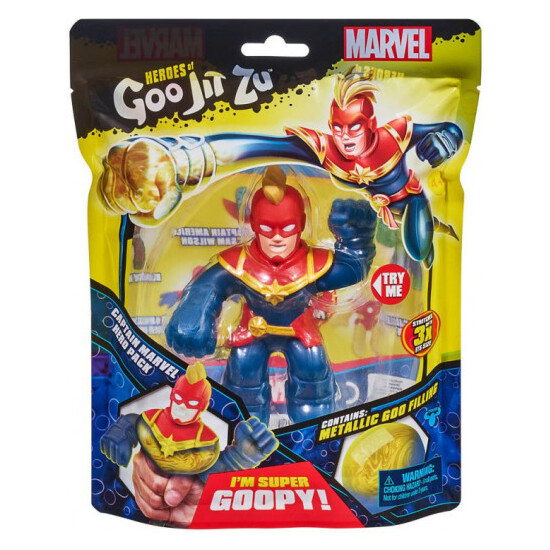 FIGURA CAPTAIN MARVEL MARVEL HEROES OF GOO JIT ZU image 1