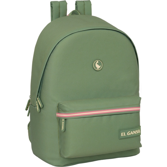 MOCHILA DOBLE PARA PORTATIL 15,6"+USB EL GANSO BASICS "VERDE" image 0