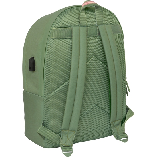 MOCHILA DOBLE PARA PORTATIL 15,6"+USB EL GANSO BASICS "VERDE" image 1