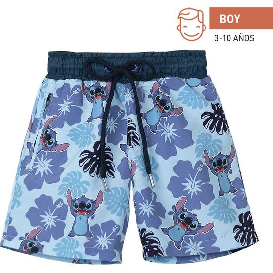 BERMUDA BAÑO STITCH LIGHT BLUE image 0