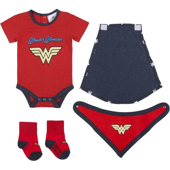 PACK REGALO 4 PIEZAS WONDER WOMAN RED image 0