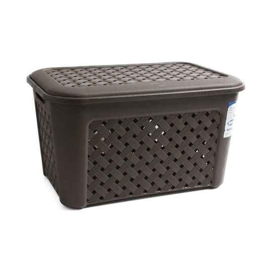 LAUNDRY BASKET+COVER 58X38X33CM  image 1