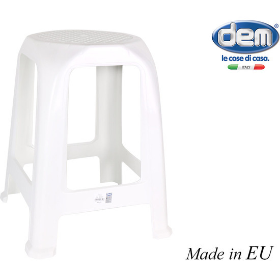 STOOL MULTIPURPOSE 26X26X47CM WHITE image 0