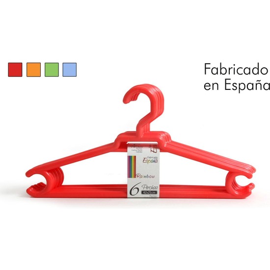 SET 6 PLAST. CLOTHES RACK 42X21CM  image 0