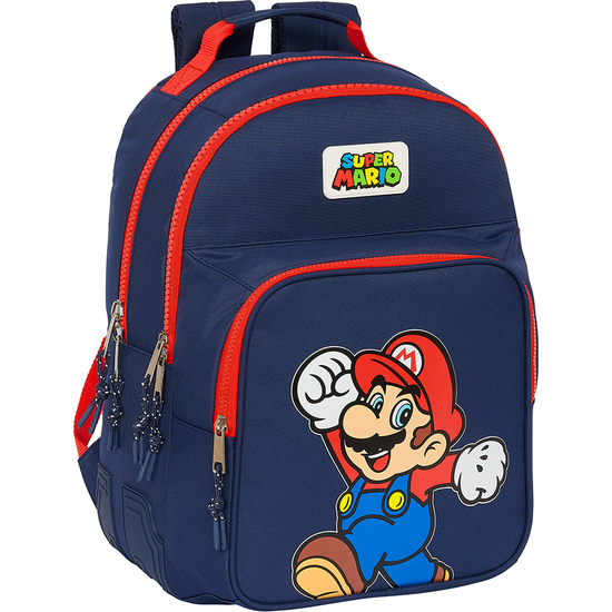 MOCHILA DOBLE ADAPT.CARRO SUPER MARIO "WORLD" image 0