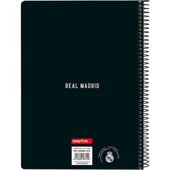 LIBRETA CUARTO 80 H. TAPAS DURAS REAL MADRID 1ª EQUIP. 24/25 image 1