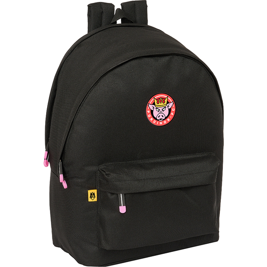 MOCHILA DOBLE PARA PORTATIL 15,6"+USB KINGS LEAGUE "PORCINOS" image 0