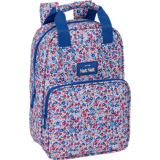 MOCHILA INFANTIL NAIT NAIT "FLORES COIMBRA AZUL" image 0