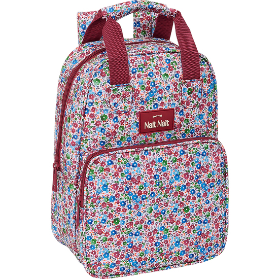 MOCHILA INFANTIL NAIT NAIT "FLORES COIMBRA BURDEOS" image 0