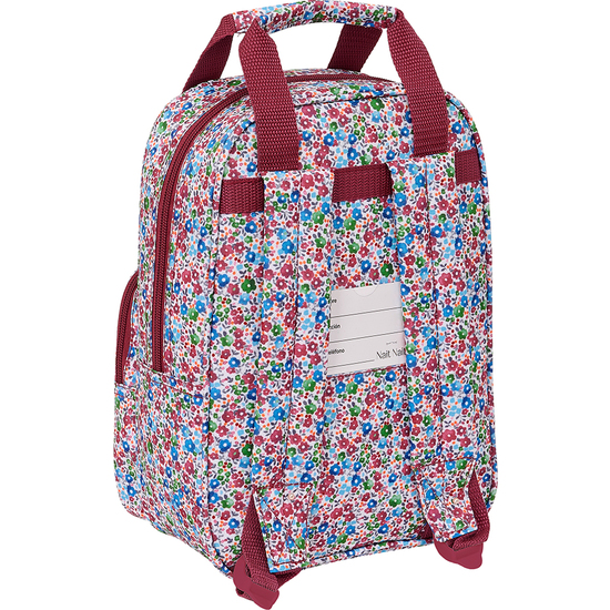 MOCHILA INFANTIL NAIT NAIT "FLORES COIMBRA BURDEOS" image 1