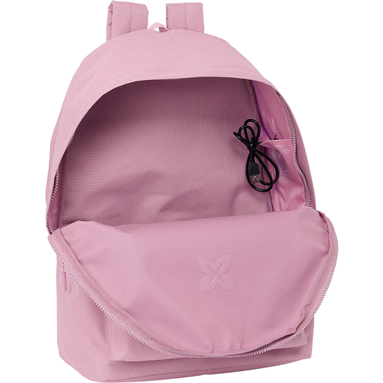 MOCHILA DOBLE PARA PORTATIL 15,6"+USB MUNICH BASICOS "ROSA" image 4