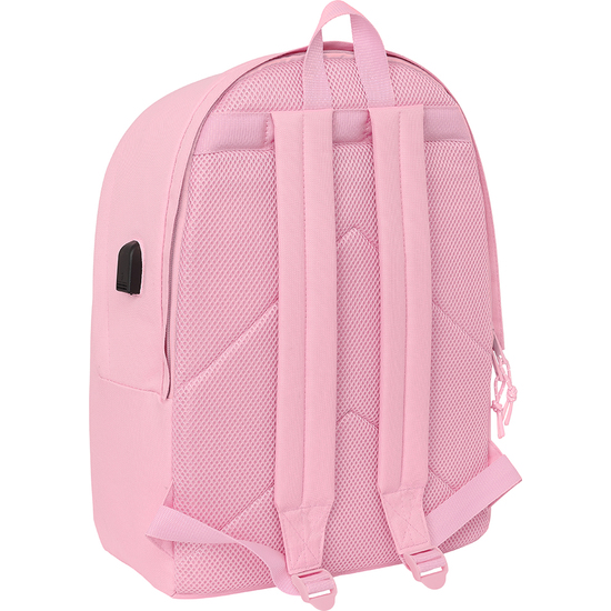 MOCHILA DOBLE PARA PORTATIL 15,6"+USB REAL MADRID CHICA ROSA image 1