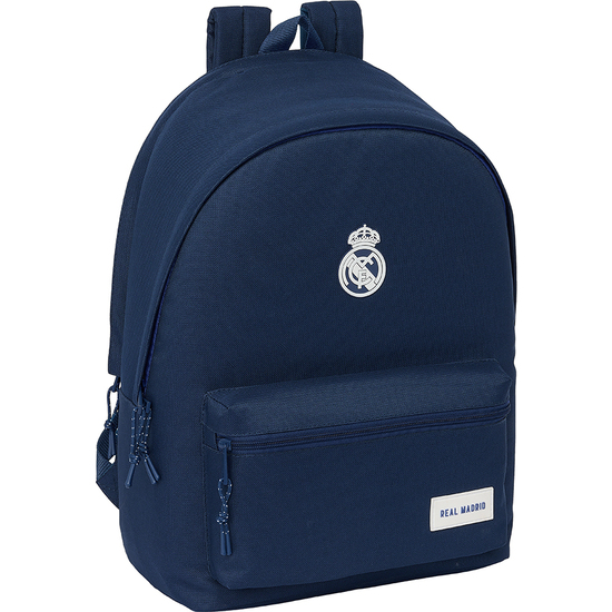 MOCHILA DOBLE PARA PORTATIL 15,6"+USB REAL MADRID CHICA MARINO image 0