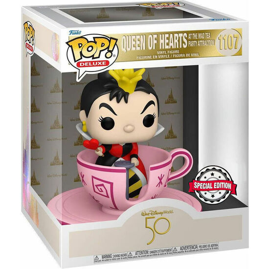 FIGURA POP WALT DISNEY WORLD 50TH QUEEN OF HEARTS IN TECUP EXCLUSIVE image 0