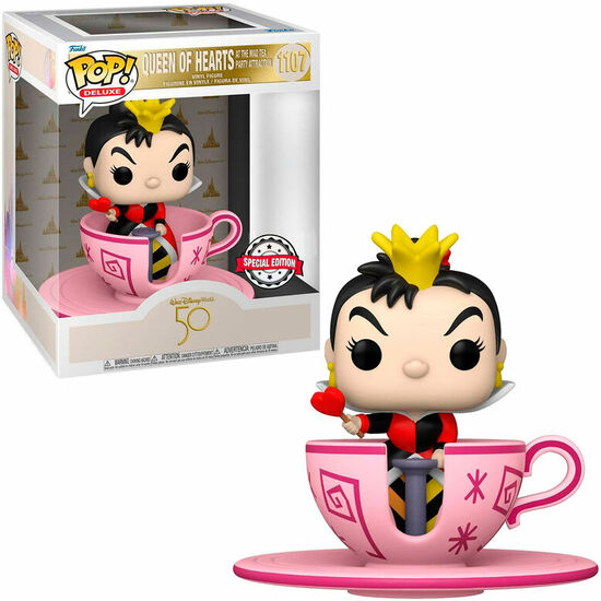 FIGURA POP WALT DISNEY WORLD 50TH QUEEN OF HEARTS IN TECUP EXCLUSIVE image 2