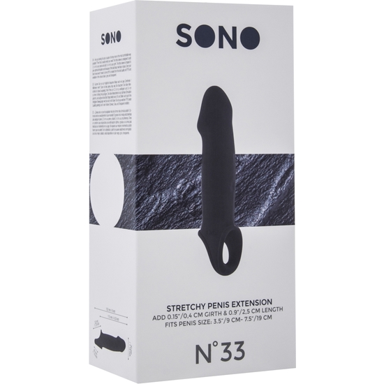 NO.33 - STRETCHY PENIS EXTENSION - BLACK image 2